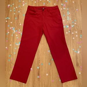 Lululemon ABC men’s pants. Color red. Size 32” x 28”.